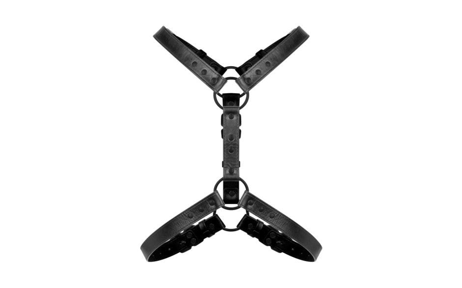 Bedroom Fantasies Max Bondage Harness Black Adjustable BDSM Restraint - - Cuffs And Restraints