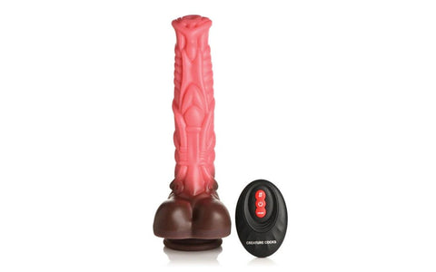 XR Brands Creature Cocks Deluxe Centaur Thrusting & Vibrating Silicone Dildo - Vibrating Dildos