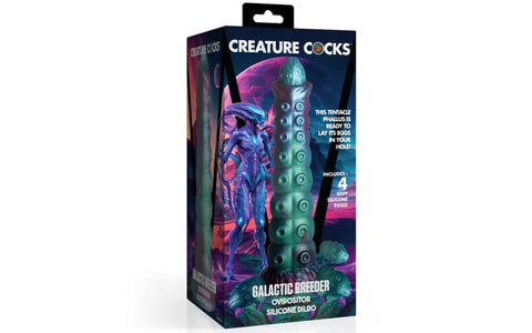 XR Brands Creature Cocks Galactic Breeder Ovipositor Silicone Fantasy Dildo - Realistic Dildos