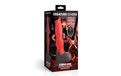 Creature Cocks Ramming Hound Thrusting & Vibrating Silicone Dildo - Vibrating Dildos