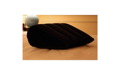 Doc Johnson Daytona Inflatable Sex Positioning Triangular Cushion Blue Suede - Sex Furniture
