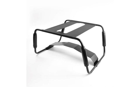 Doc Johnson Daytona Sex Chair With Adjustable Height & Arch Bridge Black Steel - Sex Furniture