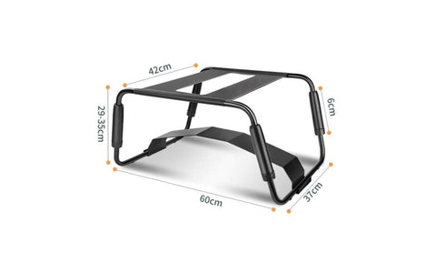 Doc Johnson Daytona Sex Chair With Adjustable Height & Arch Bridge Black Steel - Sex Furniture