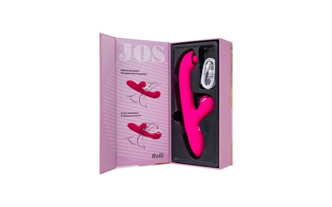 JOS Rolli Stimulating Ball Rabbit Vibrator with Vacuum Clitoral Stimulator - Rabbit Vibrators