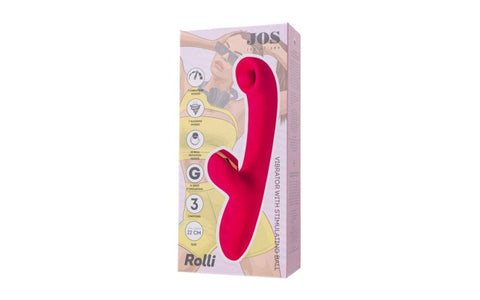JOS Rolli Stimulating Ball Rabbit Vibrator with Vacuum Clitoral Stimulator - Rabbit Vibrators