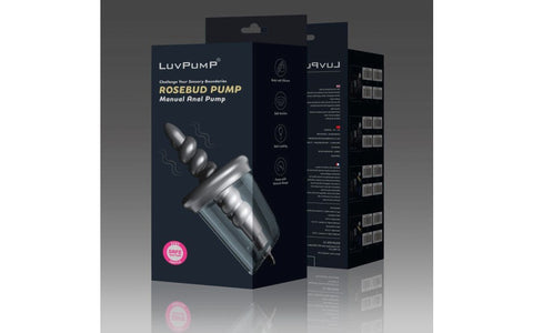 Shots Toys LuvPump Automatic RoseBud Anal Pump & 3 Plug Pro Set Suction - Penis Pumps And Stretchers