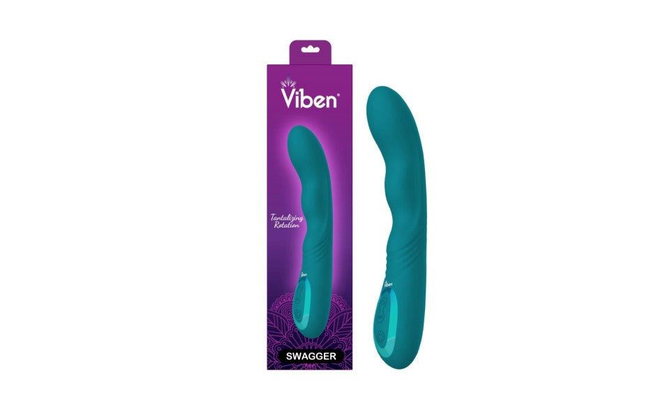 Viben Swagger Rechargeable 10 Function G Spot Vibrator Ocean Dual Motor - - G-Spot Vibrators