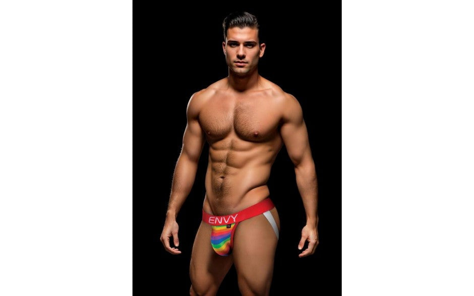 Envy Rainbow Pride Sexy Mens Jock Red Cotton Spandex Blend Comfort - Jocks and G-Strings