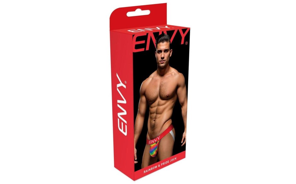 Envy Rainbow Pride Sexy Mens Jock Red Cotton Spandex Blend Comfort - Jocks and G-Strings