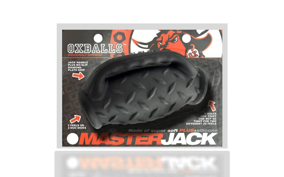 OxBalls Masterjack Double Penetration JO Male Stroker Dual Chamber Design - Masturbators and Strokers