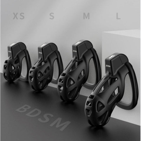 BDStyle 3D Ventilation Male Chastity Cock Cage Lock Set with Metal Ring - Male Chastity