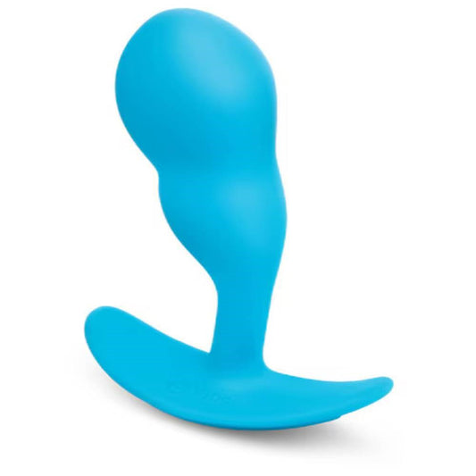 B Vibe Remote Control Vibrating Silicone Prostate Snug Plug Blue with Wireless - - Prostate Sex Toys