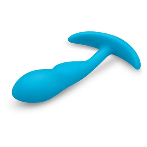 B Vibe Remote Control Vibrating Silicone Prostate Snug Plug Blue with Wireless - Prostate Sex Toys