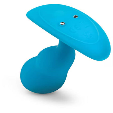 B Vibe Remote Control Vibrating Silicone Prostate Snug Plug Blue with Wireless - Prostate Sex Toys