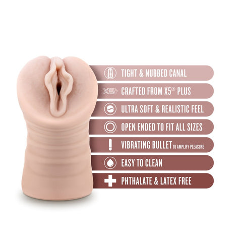 Blush Novelties EnLust Destini Vibrating Pussy Stroker with X5 Plus - Masturbators and Strokers