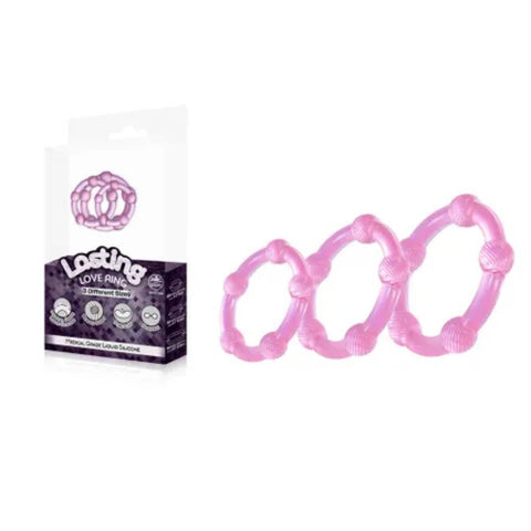 NANMA Corporation Excellent Power Lasting 3 Piece Beaded Love Rings Set Premium Cock Ring - Cock Ring Sets