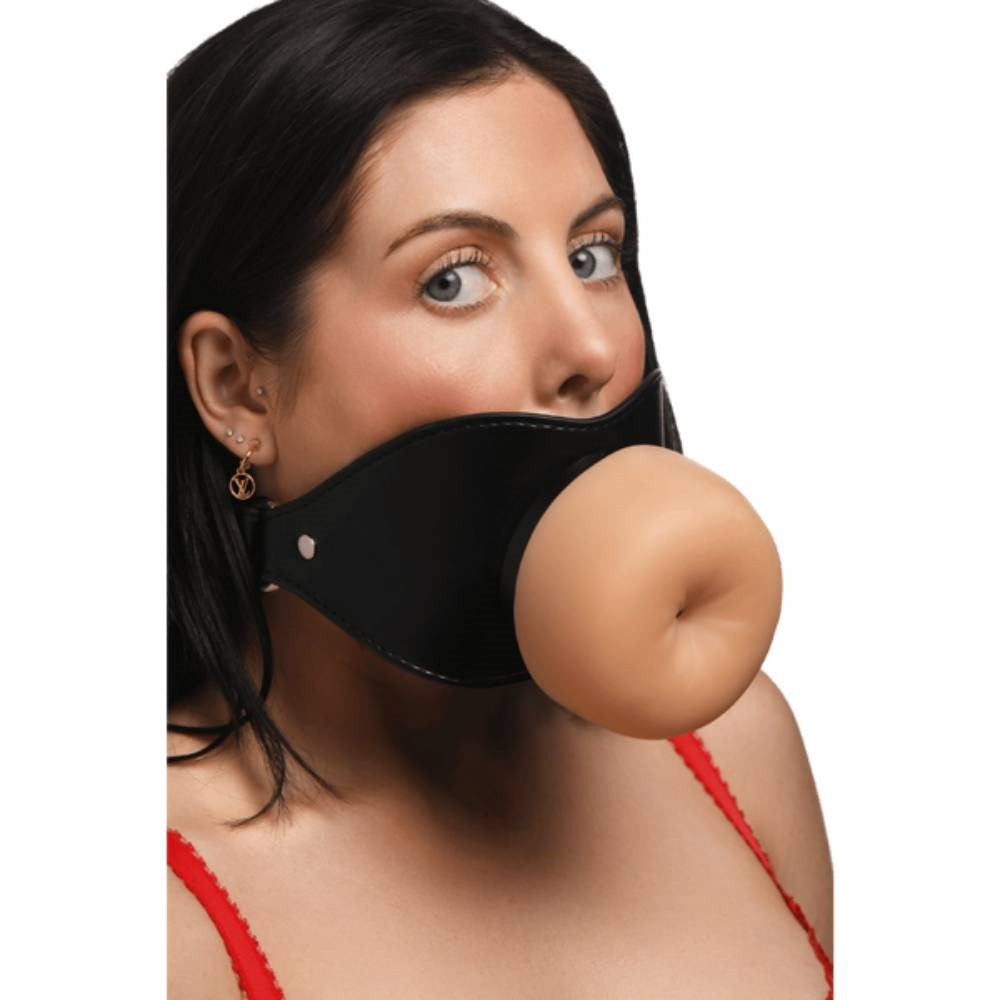 XR Brands Master Series Ass Face Bondage Mouth Gag with Anatomical Design - - Bondage Gags and Bits