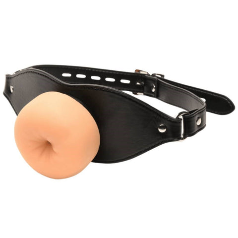 XR Brands Master Series Ass Face Bondage Mouth Gag with Anatomical Design - Bondage Gags and Bits