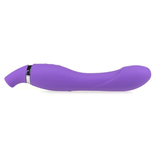 BDStyle Double Head Suction Vibrating Dildo Purple Dual Technology - - Vibrating Dildos