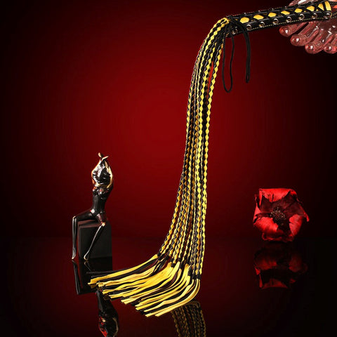 BDStyle Premium Leather Cat 12 Tails Bondage Whip with Multiple Tails - Whips And Crops
