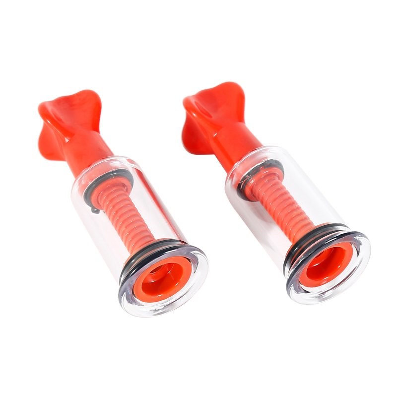 BDStyle Twist Women Nipple Suckers Red - - Nipple and Clit Clamps