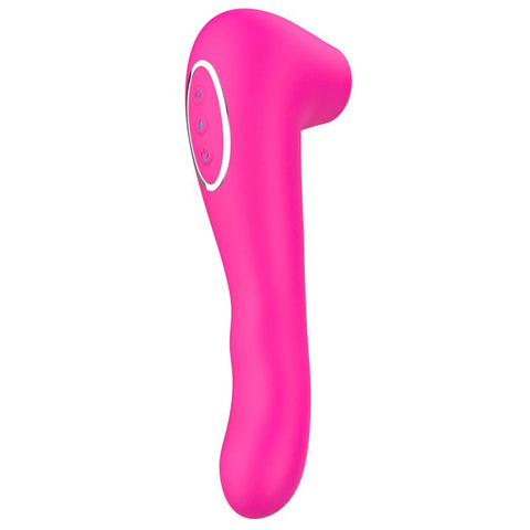 BDStyle Double Head Clitoral Suction Vibrator Rose Dual Motor Technology - Clit Ticklers and Pulsators
