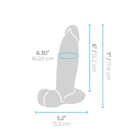 B Vibe Slipskin 7 Inch Realistic Silicone Dildo Girthy with Pressure Tech - Realistic Dildos