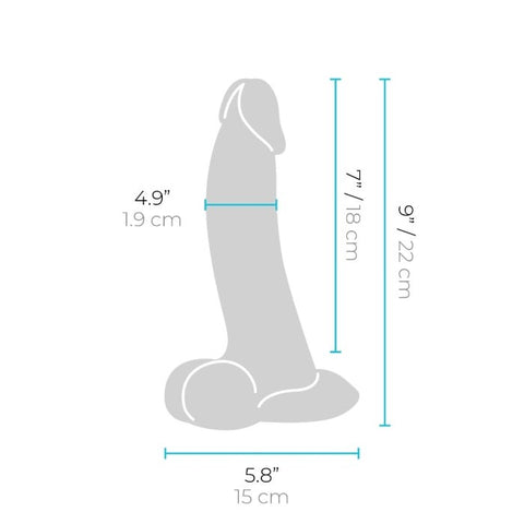 B Vibe Slipskin 9 Inch Curved Realistic Silicone Dildo with Pressure Reactive - Realistic Dildos