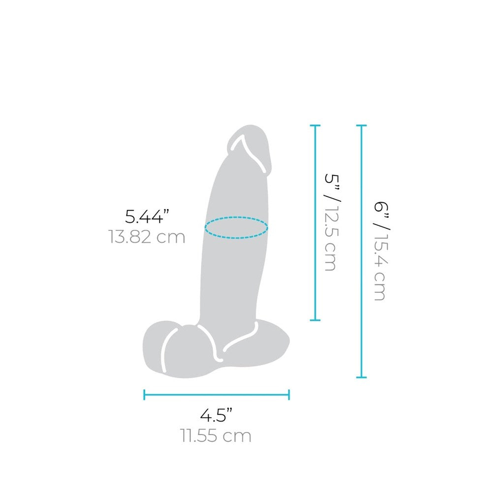 B Vibe Slipskin Girthy 6 Inch Realistic Silicone Dildo with Girthy Design - - Realistic Dildos