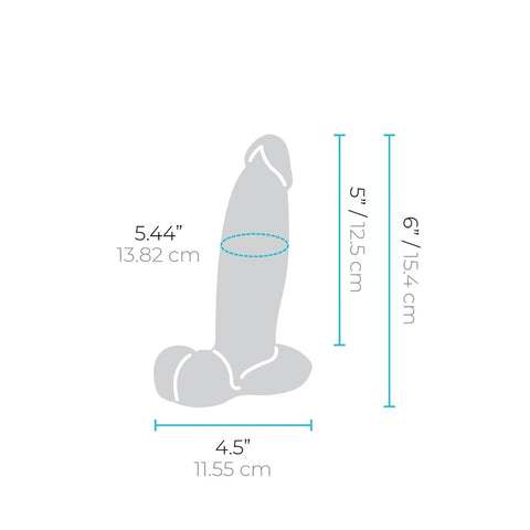 B Vibe Slipskin Girthy 6 Inch Realistic Silicone Dildo with Girthy Design - Realistic Dildos