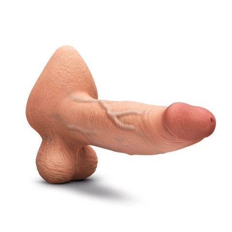 B Vibe Slipskin Girthy 9 Inch Realistic Silicone Dildo with Pressure Technology - Realistic Dildos