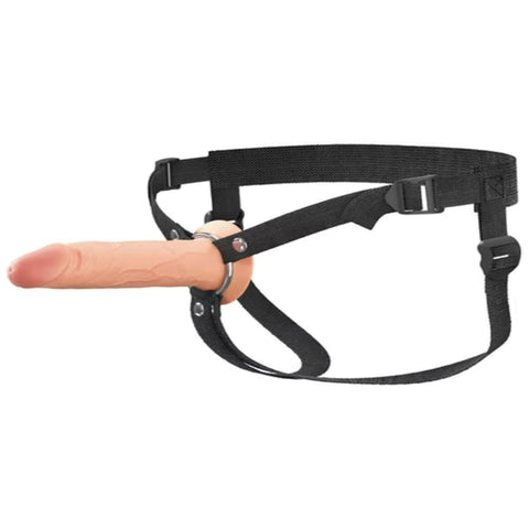 Pipedream Products Fantasy X tensions 6 Inch Dual Density Hollow Strap on Dildo - Strap On Sextoys