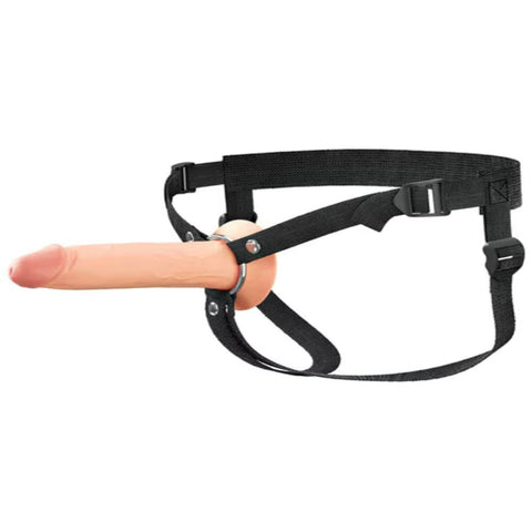 Pipedream Products Fantasy X tensions 7 Inch Dual Density Hollow Strap on Dong - Strap On Sextoys