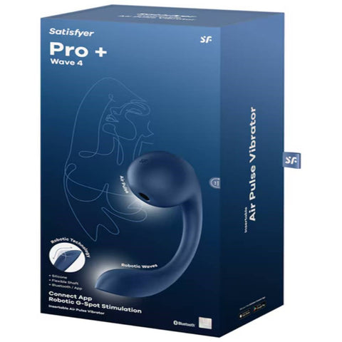 Satisfyer Pro Plus Wave 4 Air Pulse Clitoral Vibrator with App Control - Clit Ticklers and Pulsators