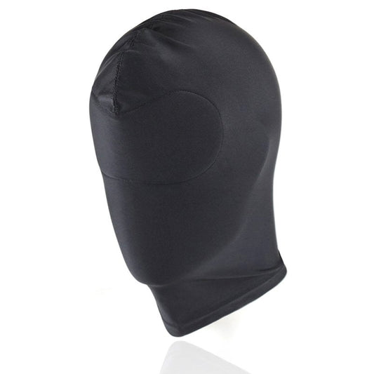 BDStyle BDSM Play Spandex Hood With Padded Blindfold Large Black Sensory Control - - Bondage Hoods
