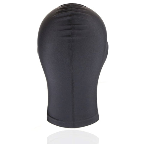 BDStyle BDSM Play Spandex Hood With Padded Blindfold Large Black Sensory Control - Bondage Hoods