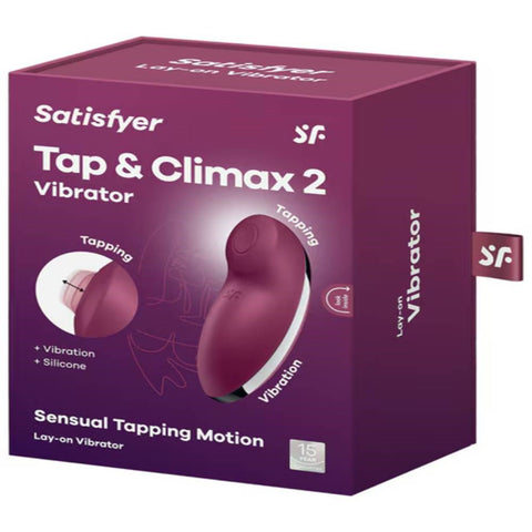 Satisfyer Tap and Climax 2 Clitoral Vibrator with Dual Action Technology - Clit Ticklers and Pulsators