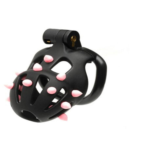 Sport Fucker FlexiSpike by CellMate Male Chastity Device Black Pink - Male Chastity