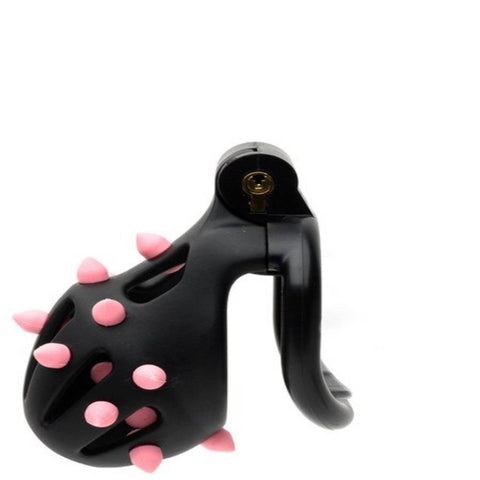 Sport Fucker FlexiSpike by CellMate Male Chastity Device Black Pink - Male Chastity
