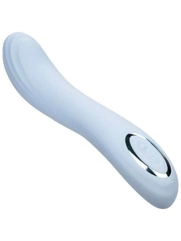 California Exotics Azure Collection Contoured G Spot Vibrator with Memory Chip - - G-Spot Vibrators