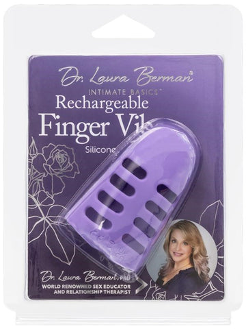 California Exotics Dr Laura Berman Rechargeable Finger Vibrator with Dual Ring - Finger and Tongue Vibrators