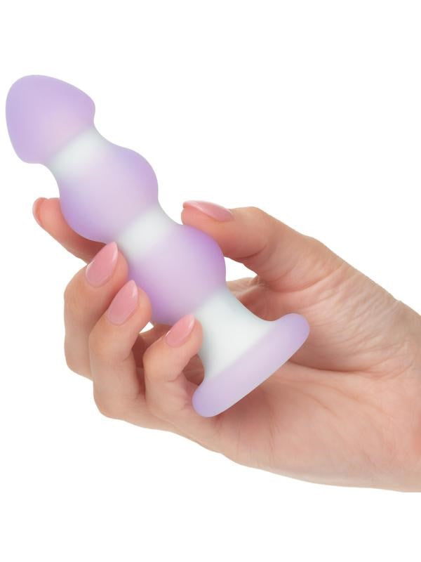 California Exotics Lavender Haze Beaded Vibrating Anal Probe with Memory Chip - Butt Plugs