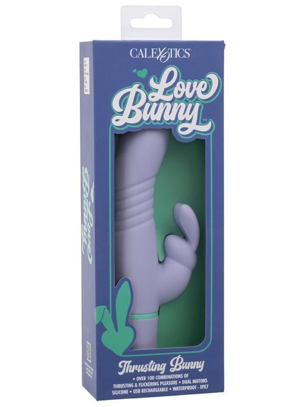 California Exotics Love Bunny Thrusting Bunny Adult Massager with Dual Motor - - Rabbit Vibrators