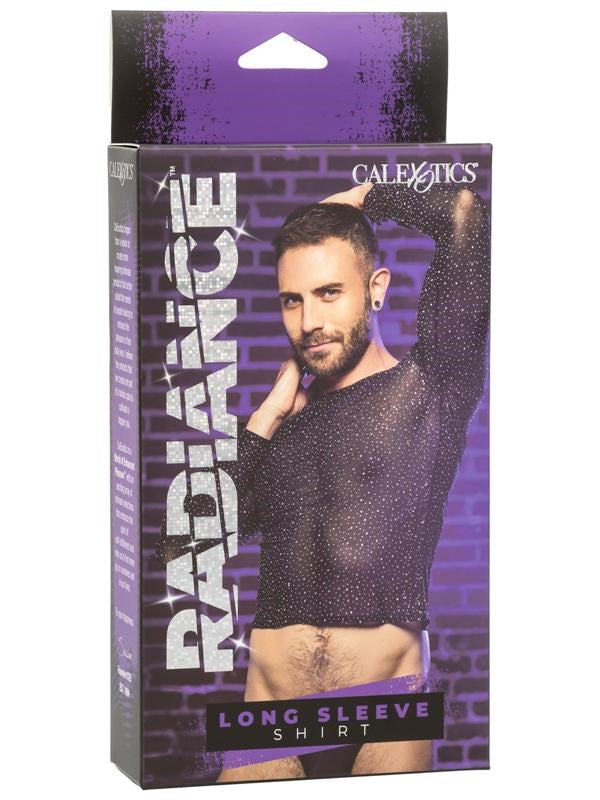 California Exotics Radiance Long Sleeve Mens Shirt with Rhinestone Accents - His Fetish