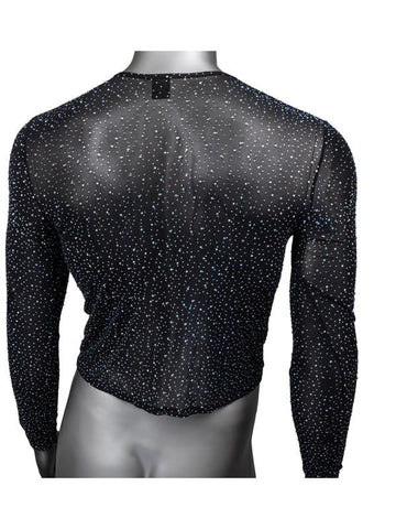 California Exotics Radiance Long Sleeve Mens Shirt with Rhinestone Accents - His Fetish