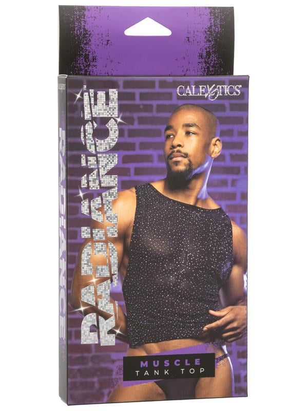 California Exotics Radiance Muscle Comfortable Tank Top with Rhinestone Accents - His Fetish
