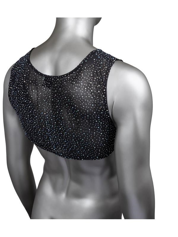 California Exotics Radiance Soft & Stretchy Crop Top with Rhinestone Sparkle - His Fetish