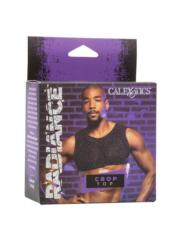 California Exotics Radiance Soft & Stretchy Crop Top with Rhinestone Sparkle - His Fetish