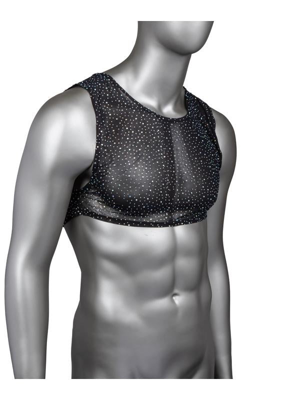 California Exotics Radiance Soft & Stretchy Crop Top with Rhinestone Sparkle - His Fetish