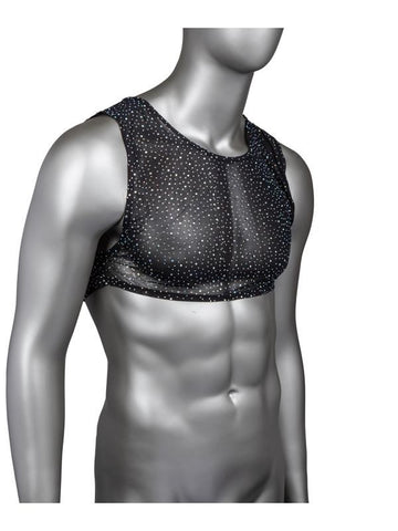 California Exotics Radiance Soft & Stretchy Crop Top with Rhinestone Sparkle - His Fetish